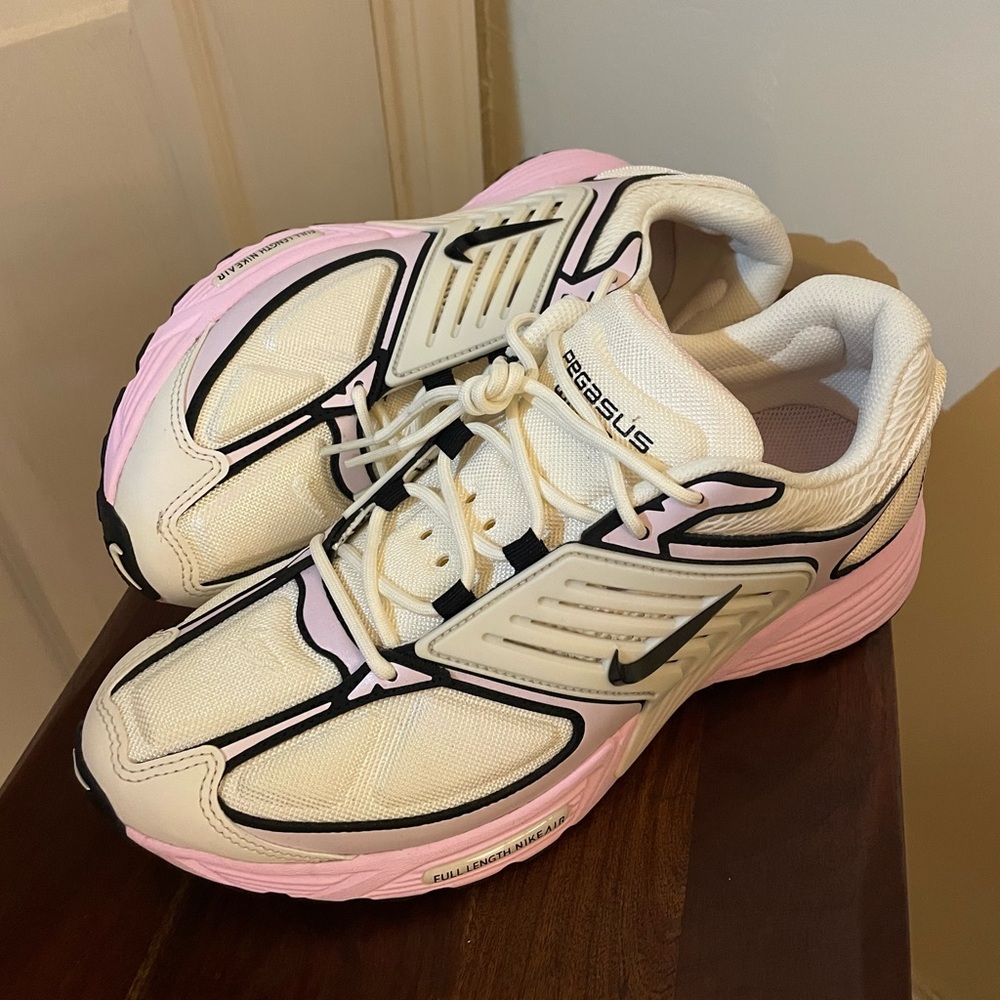 Nike Air Pegasus Wave Pale Ivory Black Pink Foam Sneakers Mesh IB0612-102 2025